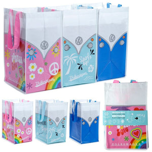 Laundry Bags - Volkswagen VW T1 Camper Recycling Bags - Set Of 3 Surf Adventure & Summer Love Design