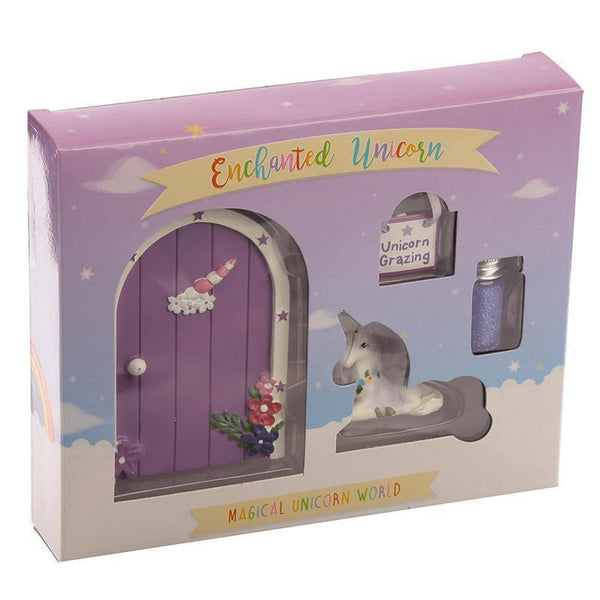 Magic Door - Cute Collectable Unicorn - Believe In Unicorns - Glitter Door Gift Set