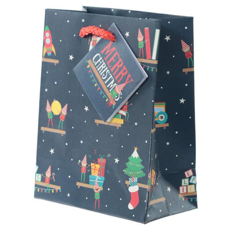Pack Of 6 Gift Bags - Pack Of 6 - Christmas Elf Party Gift Bags 14 X 6 X 11cm (Pk6)