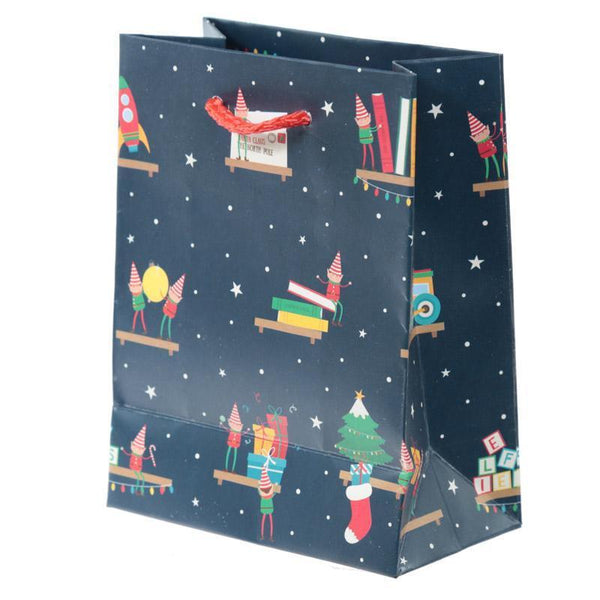 Pack Of 6 Gift Bags - Pack Of 6 - Christmas Elf Party Gift Bags 14 X 6 X 11cm (Pk6)