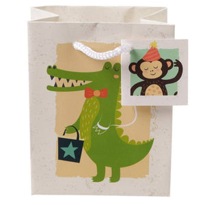 Pack Of 6 Gift Bags - Pack Of 6 - Zoo Animals Party Gift Bags 14 X 6 X 11cm (Pk6)
