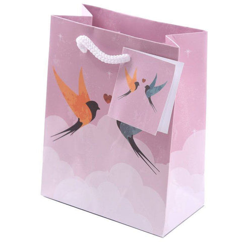 Pack Of 6 Gift Bags - Swallows Party Gift Bags 14 X 6 X 11cm (Pk6)