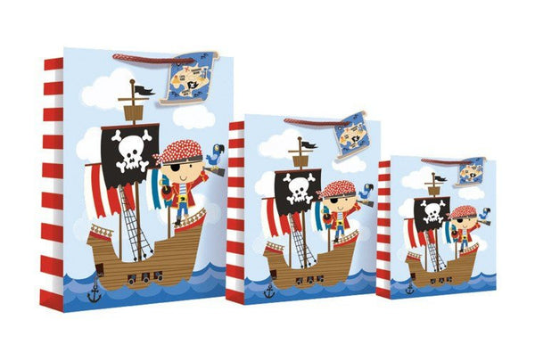 Partyware - 10 Pack Blue Pirate Treat Bags - Partyware - 10PK