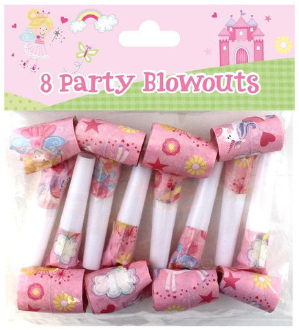 Partyware - 8 Pack Pink Fairy Party Whistles - Partyware - 8PK 12"
