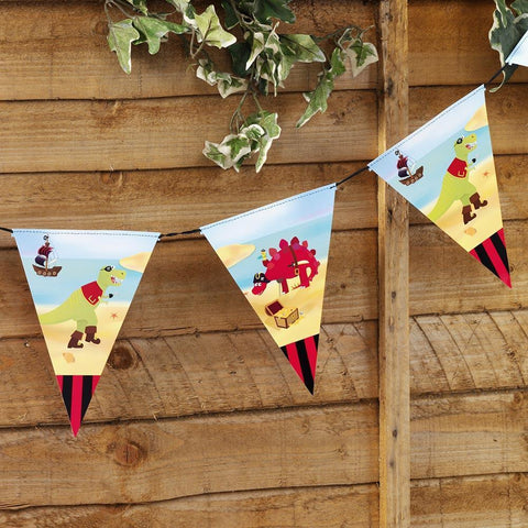 Partyware - Dinosaur Island - Garland Bunting 2.5M - 10 Flags