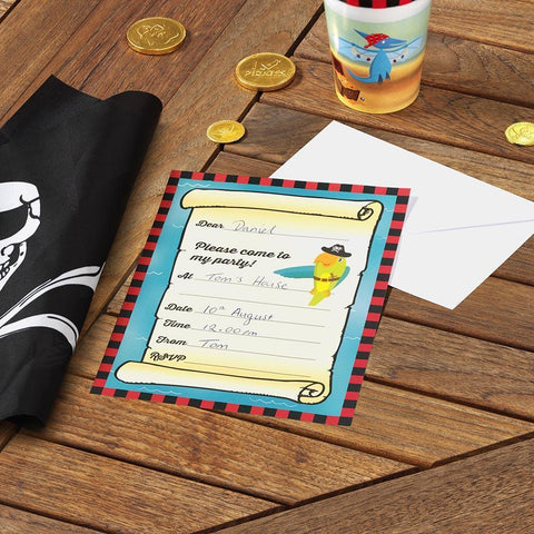 Partyware - Dinosaur Island - Invitations PK10 Pirate Birthday