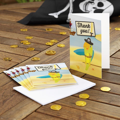 Partyware - Dinosaur Island - Thank You Cards With Envelopes PK10