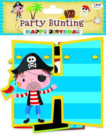 Partyware - PIRATE BIRTHDAY GARLAND - Partyware - Banner Bunting 210cm