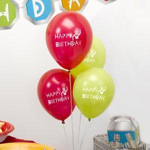 Partyware - Robot Heroes - Balloons PK8 Happy Birthday