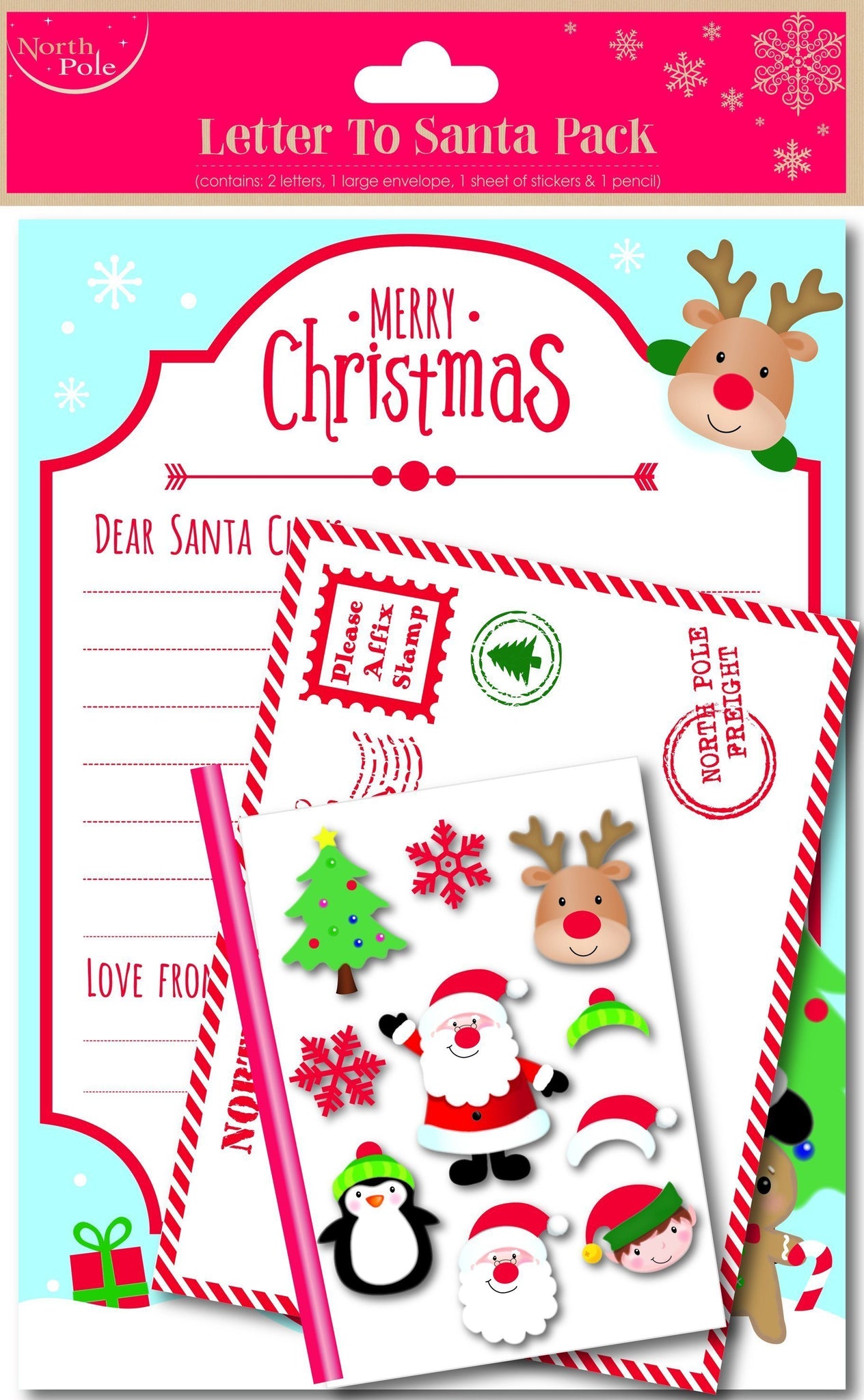 Santa - Santa Father Christmas Children's Wish List Letter - With Addressed Envelope