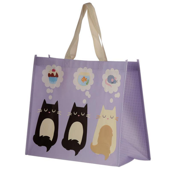 Shopping Bag - Cat Design Durable Reusable Shopping Bag - Feline Fine