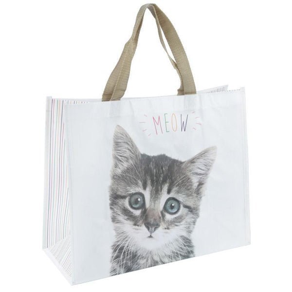 Shopping Bag - Cute Cat Design Durable Reusable Shopping Bag - Meow!