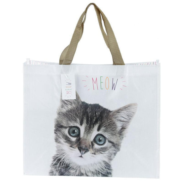 Shopping Bag - Cute Cat Design Durable Reusable Shopping Bag - Meow!