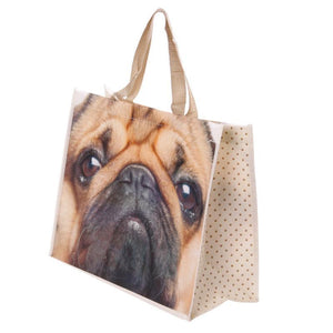 Shopping Bag - Cute Pug Design Durable Reusable Shopping Bag