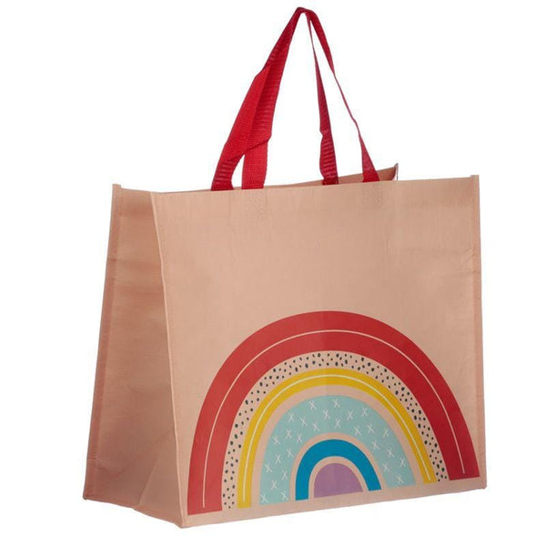 Recycled Plastic Bottles RPET Reusable Shopping Bag Somewhere Rainbow