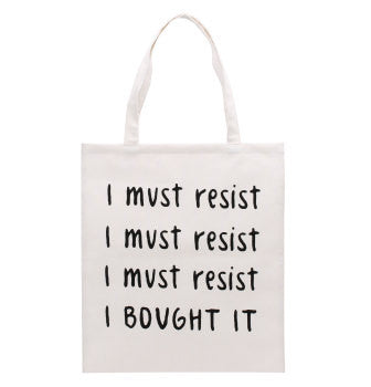 Shopping Bag - Totes Amaze Canvas Must Resist Slogan Shopper Bag