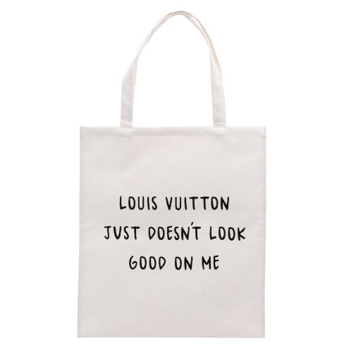 Shopping Bag - Totes Amaze Canvas Vuitton Slogan Shopper Bag