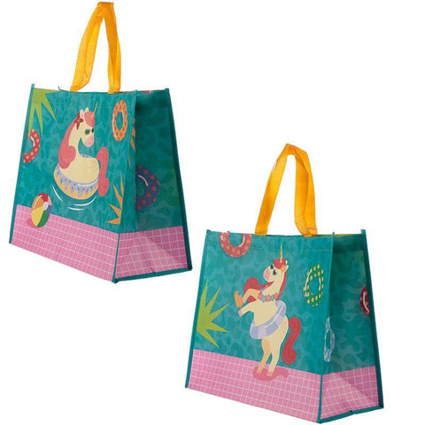 Shopping Bag - Vacation Vibes Unicorn Shopping Bag Design Durable Reusable Shopping Bag