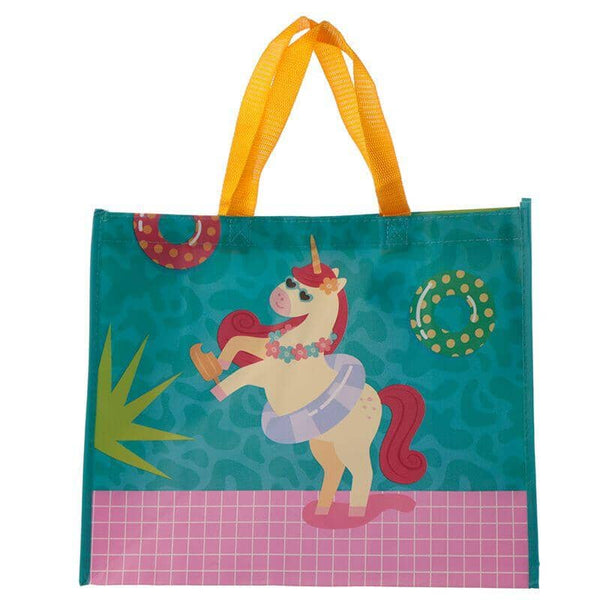 Shopping Bag - Vacation Vibes Unicorn Shopping Bag Design Durable Reusable Shopping Bag