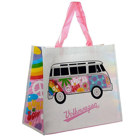 Shopping Bag - Volkswagen VW T1 Camper Bus Summer Love Recycled Plastic Bottles RPET Shopping Bag