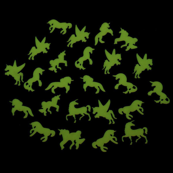 Stickers - Unicorn Glow In The Dark Stickers Decal Wall Art Room Decor  24 Pc Unicorns