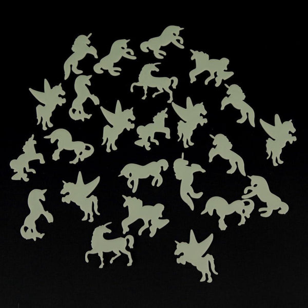 Stickers - Unicorn Glow In The Dark Stickers Decal Wall Art Room Decor  24 Pc Unicorns
