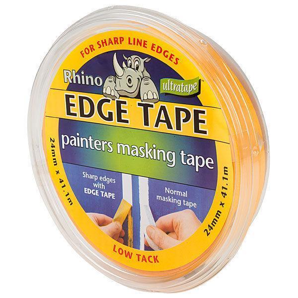 Tape - Rhino Ultratape - Edge Line Masking Tape 24mm X 41.1M - Yellow