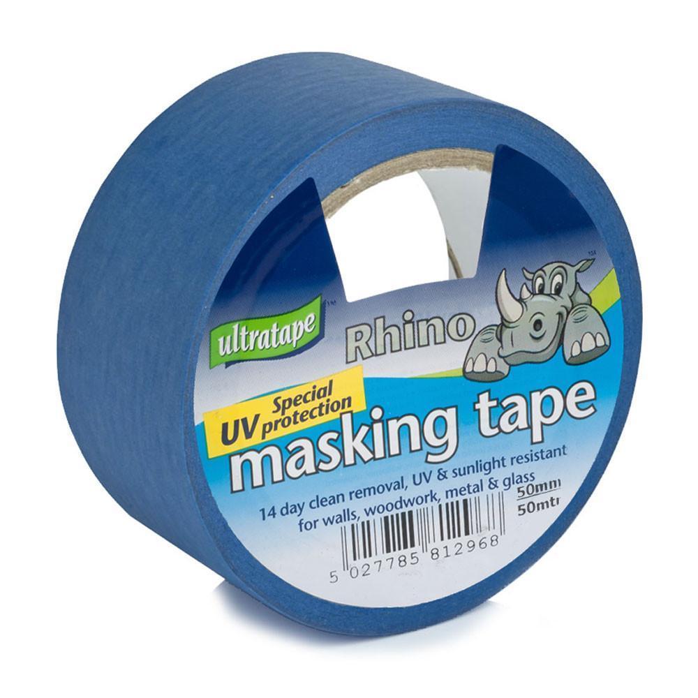 Tape - Rhino Ultratape - UV Resistant Masking Tape 25mm X 50M - Blue