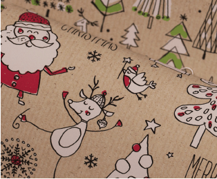 Printed Kraft Paper Gift Wrap Pack 1 Roll - 3M - Doodles Christmas