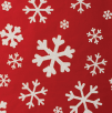 Glitter Rollwrap Paper Gift Wrap Roll - 2M - White Snowflake on Red
