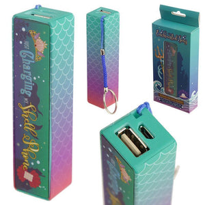 USB Charger Power Bank - Enchanted Seas Mermaid Design Portable USB Charger Power Bank Key-ring