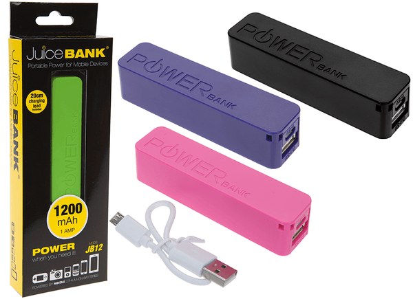 USB Charger Power Bank - Portable USB Charger Power Bank For Mobile Devices - 1200 MAh