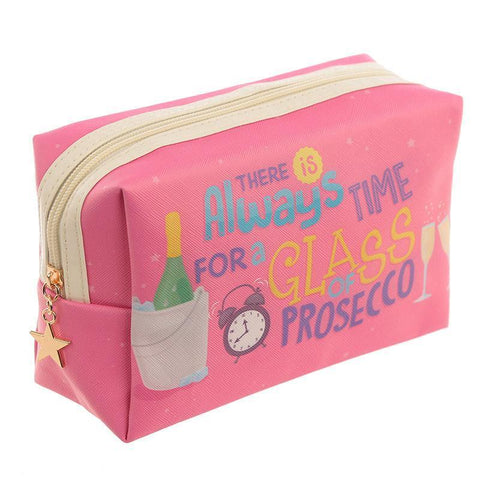 Wash Bag - Handy PVC Make Up Toilette Wash Bag - Prosecco Slogan