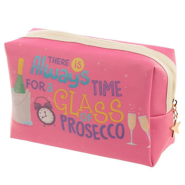 Wash Bag - Handy PVC Make Up Toilette Wash Bag - Prosecco Slogan