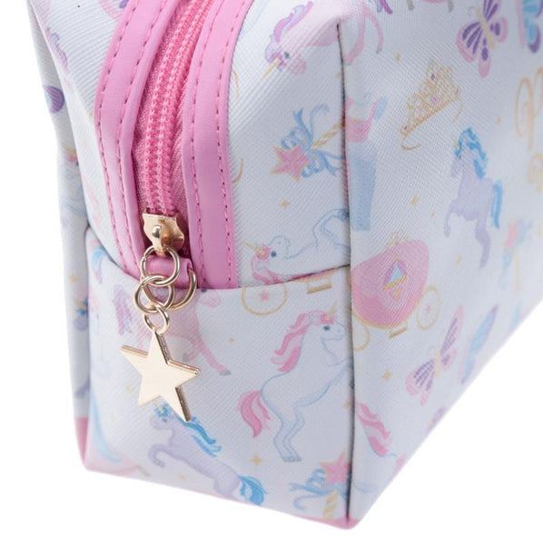 Wash Bag - Handy PVC Make Up Toilette Wash Bag - Unicorn Princess