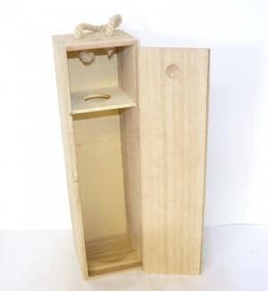 Wine & Beer - Paulownia Wood Slider Wine Box To Fit One Bottle Of Wine, Champagne Or Spirits