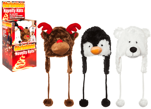 Woolly Hat - Wild Woolies Plush Reindeer Hat - Woolly Hat