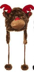 Woolly Hat - Wild Woolies Plush Reindeer Hat - Woolly Hat